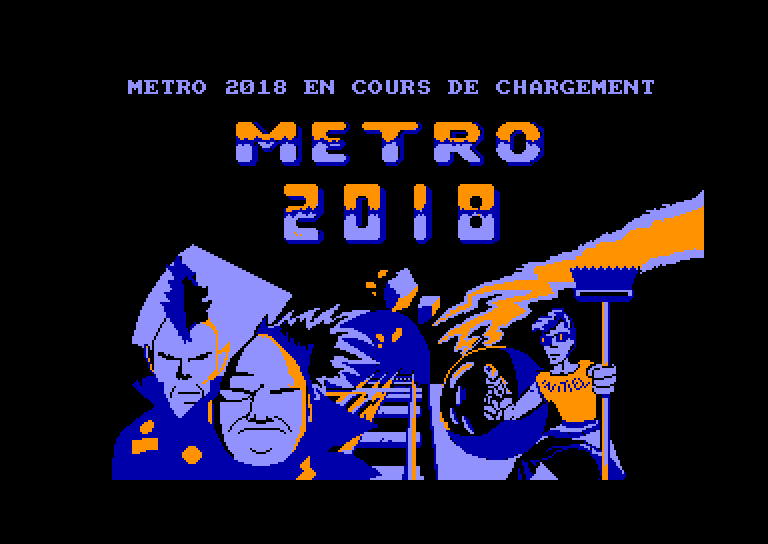 screenshot of the Amstrad CPC game Metro 2018