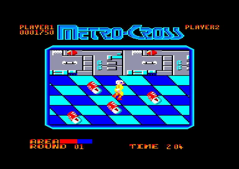 screenshot of the Amstrad CPC game Metro Cross by GameBase CPC