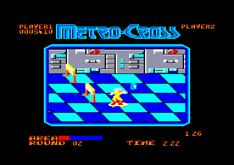 screenshot of the Amstrad CPC game Metro Cross by GameBase CPC