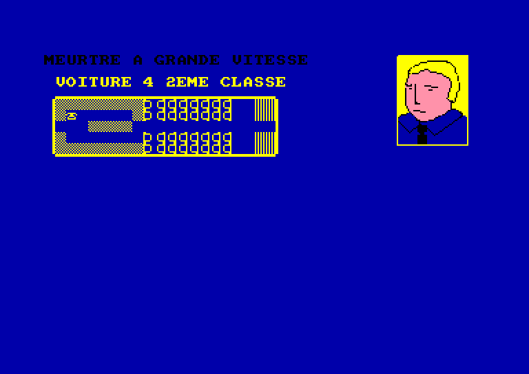 screenshot of the Amstrad CPC game Meurtre a grande vitesse by GameBase CPC