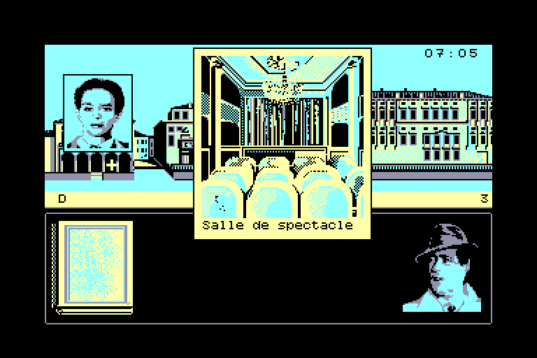 screenshot of the Amstrad CPC game Meurtres a Venise by GameBase CPC