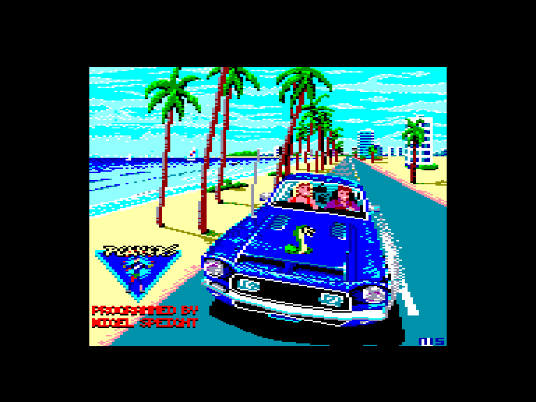 screenshot of the Amstrad CPC game Miami Cobra GT by GameBase CPC