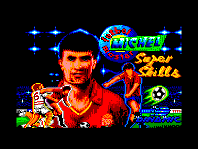 screenshot of the Amstrad CPC game Michel Futbol Master Super Skills