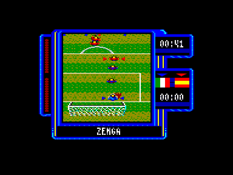 screenshot of the Amstrad CPC game Michel Futbol Master Super Skills by GameBase CPC