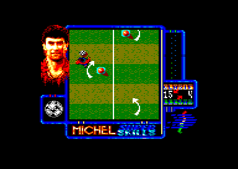 screenshot of the Amstrad CPC game Michel Futbol Master Super Skills by GameBase CPC