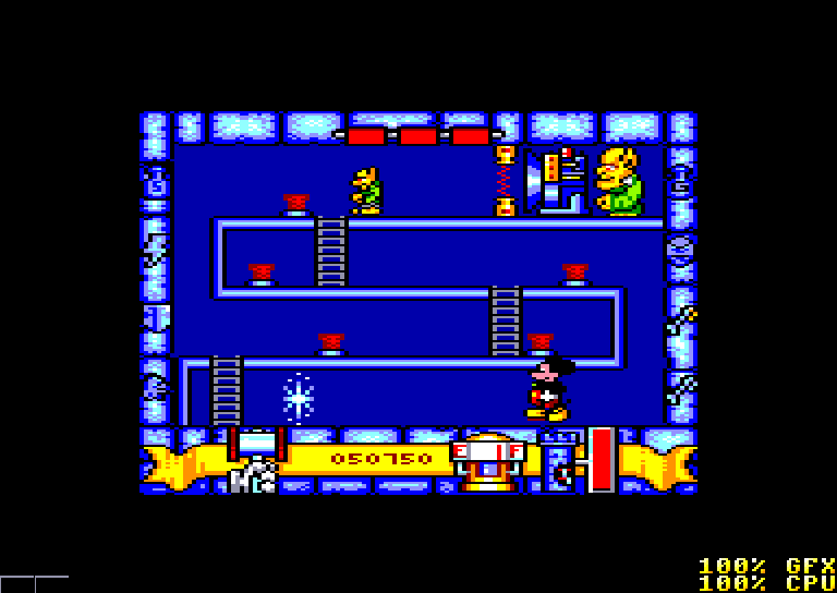 screenshot of the Amstrad CPC game Mickey mouse by GameBase CPC