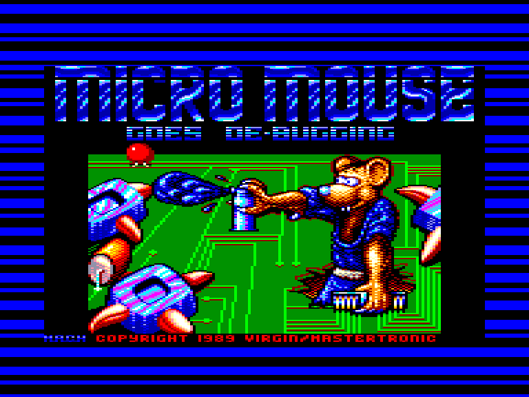 screenshot of the Amstrad CPC game Micro Mouse goes de-bugging by GameBase CPC