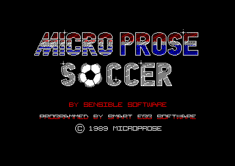 screenshot of the Amstrad CPC game Microprose soccer / soccer game by GameBase CPC