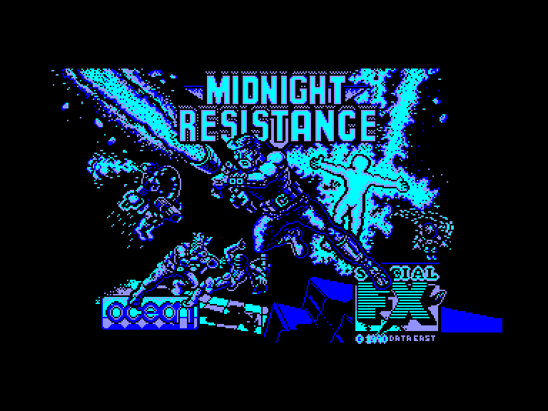 screenshot of the Amstrad CPC game Midnight resistance by GameBase CPC