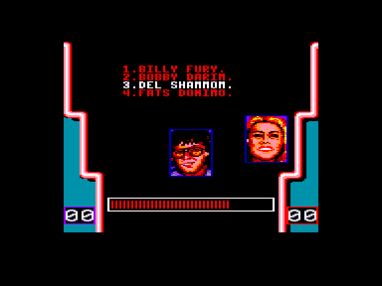 screenshot of the Amstrad CPC game Mike read's computer pop quiz by GameBase CPC