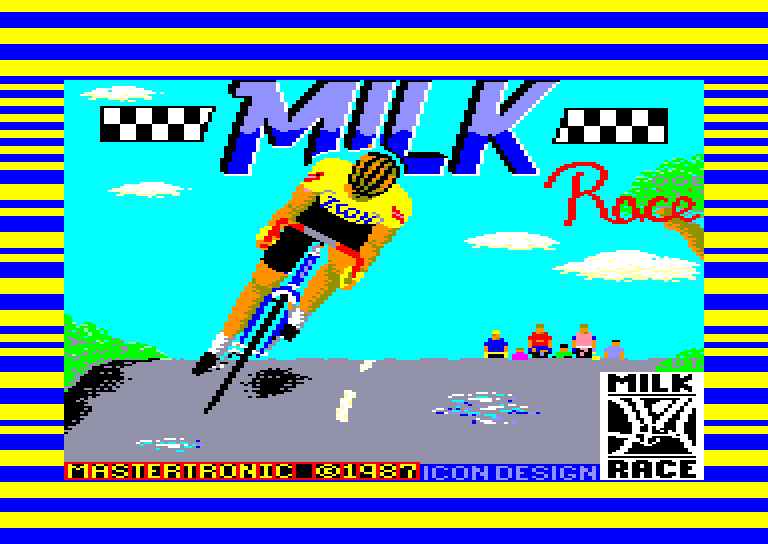 screenshot of the Amstrad CPC game Milk Race by GameBase CPC