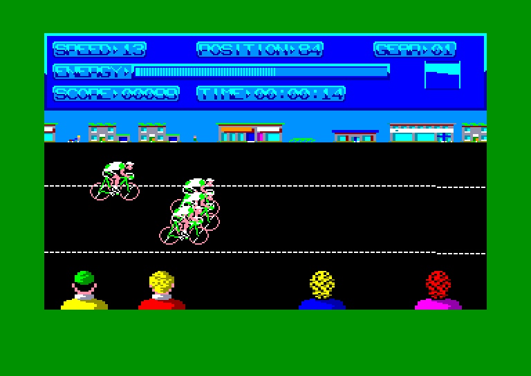 screenshot of the Amstrad CPC game Milk Race by GameBase CPC