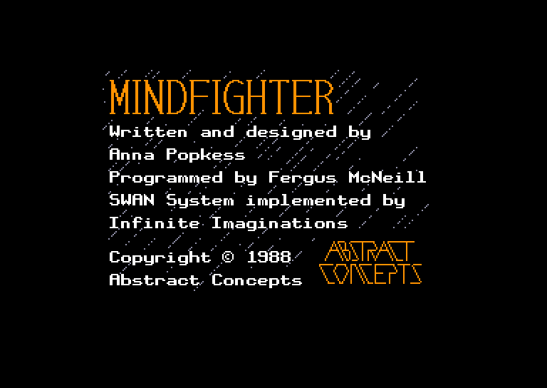 screenshot of the Amstrad CPC game Mindfighter by GameBase CPC