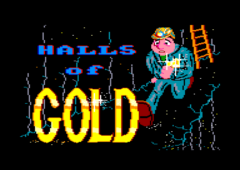 screenshot of the Amstrad CPC game Halls of Gold by GameBase CPC
