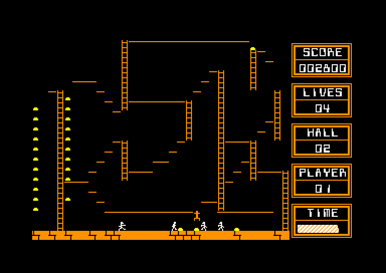 screenshot of the Amstrad CPC game Halls of Gold by GameBase CPC