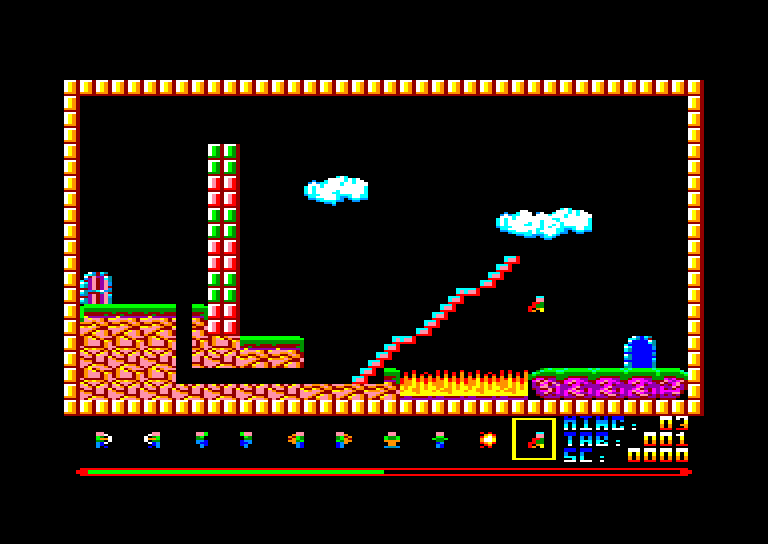 screenshot of the Amstrad CPC game Mings (les) by GameBase CPC