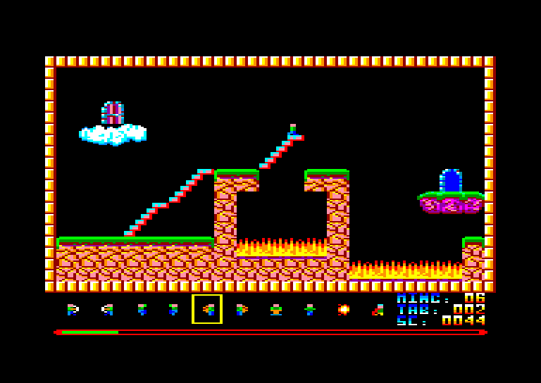 screenshot of the Amstrad CPC game Mings (les) by GameBase CPC