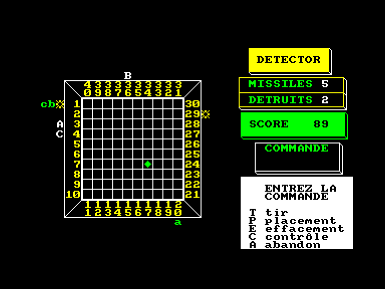 screenshot of the Amstrad CPC game Mission detector by GameBase CPC