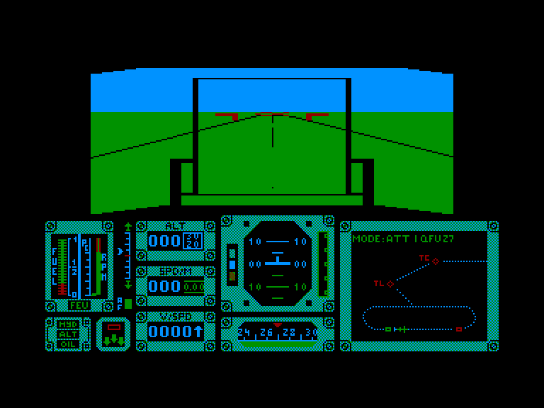 screenshot of the Amstrad CPC game Mission en rafale by GameBase CPC