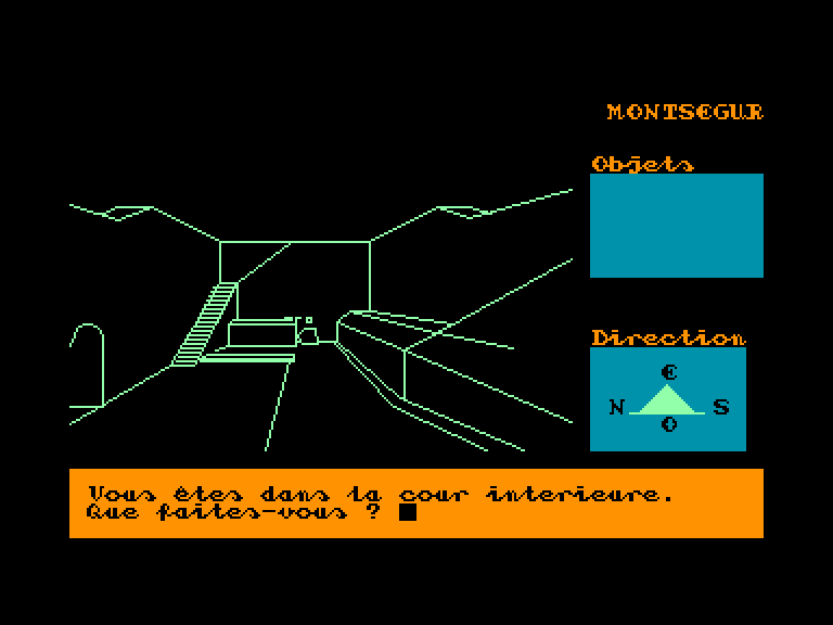 screenshot of the Amstrad CPC game Montsegur by GameBase CPC