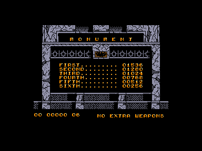 screenshot of the Amstrad CPC game Monument by GameBase CPC