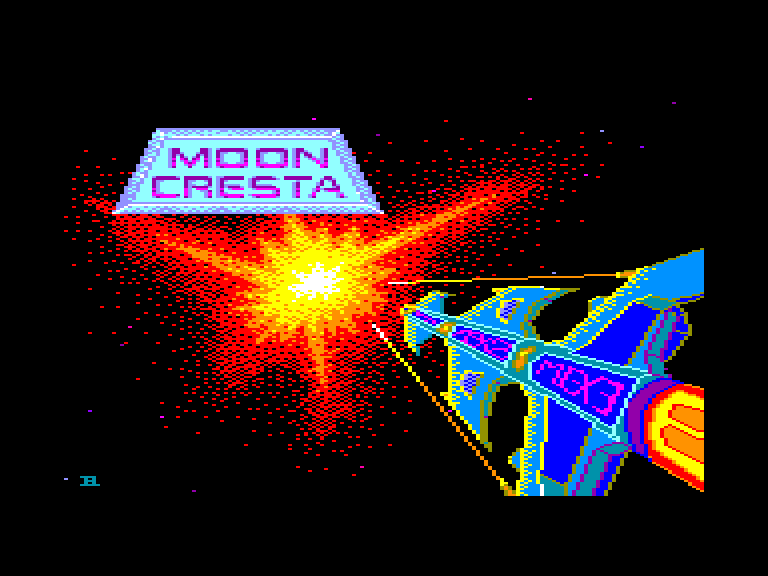 screenshot of the Amstrad CPC game Moon Cresta by GameBase CPC