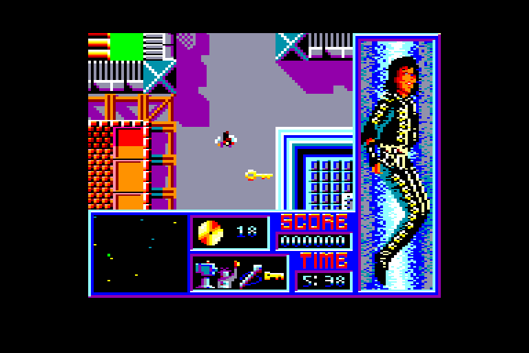 screenshot of the Amstrad CPC game Moonwalker by GameBase CPC