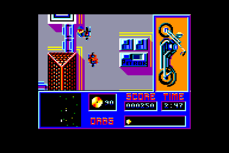 screenshot of the Amstrad CPC game Moonwalker by GameBase CPC