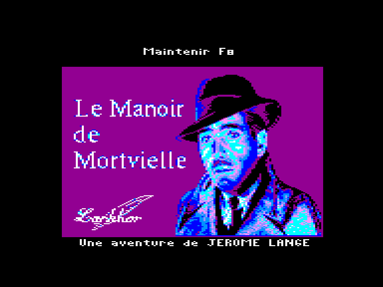 loading screen of the Amstrad CPC game le Manoir de Mortvielle