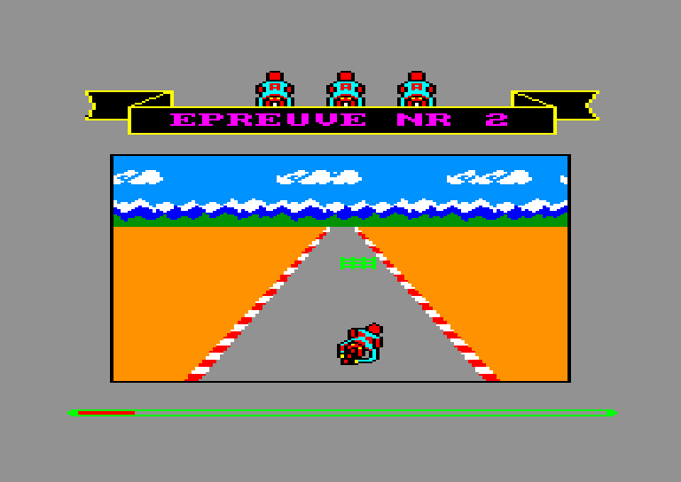 screenshot of the Amstrad CPC game Moto road by GameBase CPC