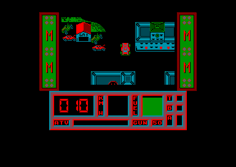 screenshot of the Amstrad CPC game Motor massacre by GameBase CPC