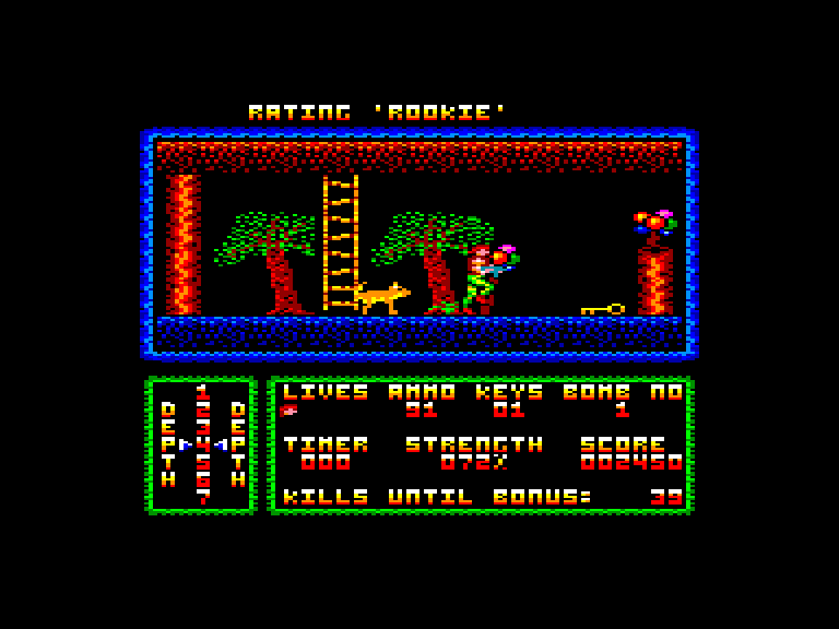 screenshot of the Amstrad CPC game Moving target by GameBase CPC