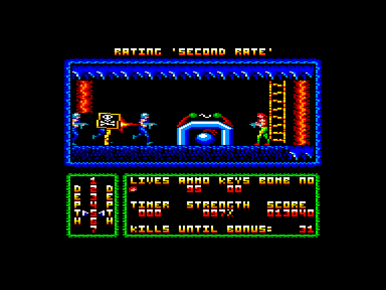 screenshot of the Amstrad CPC game Moving target by GameBase CPC