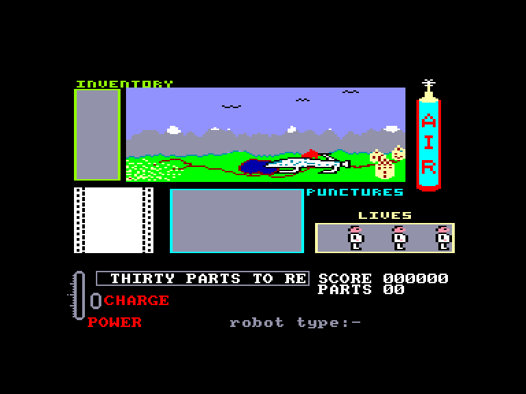 screenshot of the Amstrad CPC game Muggins the spaceman by GameBase CPC