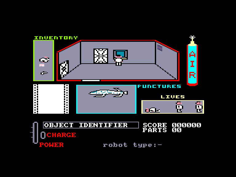 screenshot of the Amstrad CPC game Muggins the spaceman by GameBase CPC