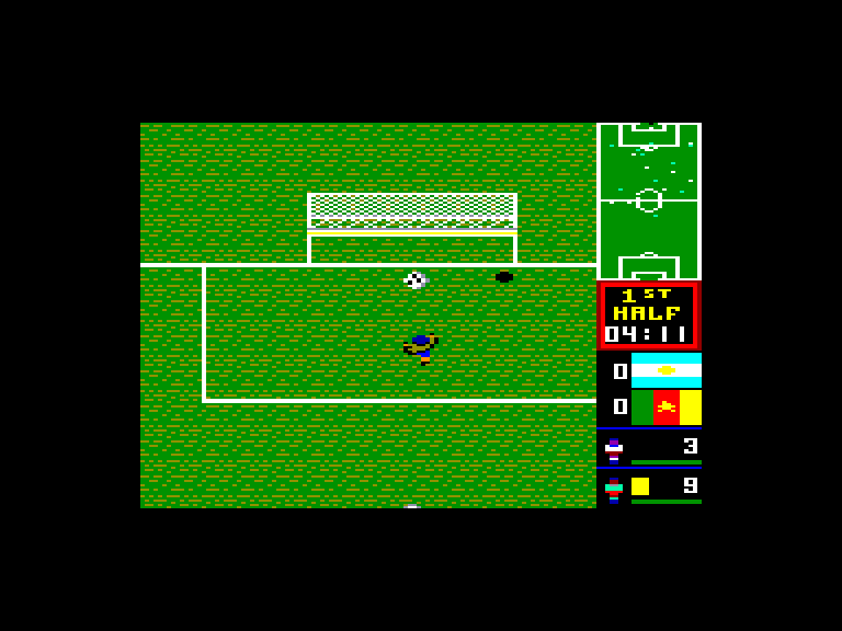 screenshot of the Amstrad CPC game Mundial de futbol by GameBase CPC