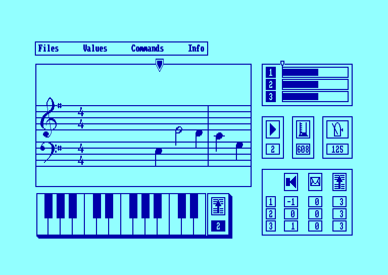 screenshot of the Amstrad CPC game Advanced Music System (the) by GameBase CPC