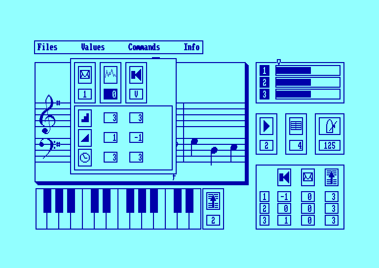 screenshot of the Amstrad CPC game Advanced Music System (the) by GameBase CPC