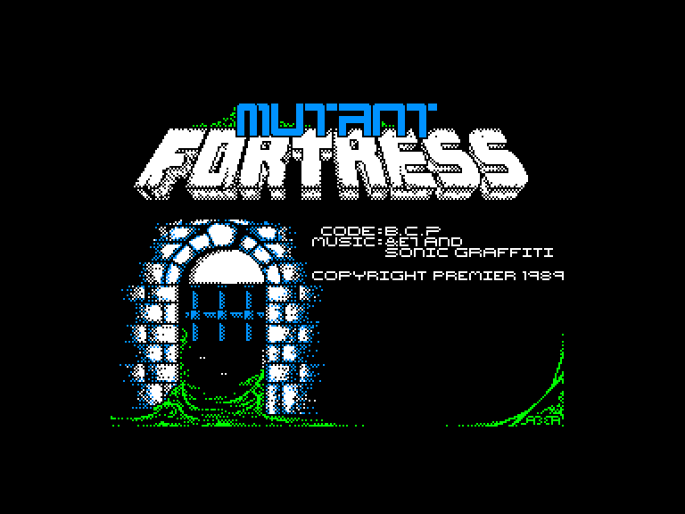 screenshot of the Amstrad CPC game Mutant fortress by GameBase CPC