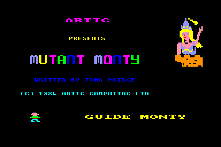 screenshot of the Amstrad CPC game Mutant Monty by GameBase CPC