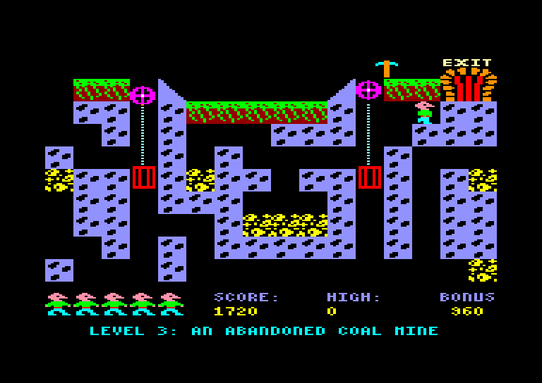 screenshot of the Amstrad CPC game Mutant Monty by GameBase CPC