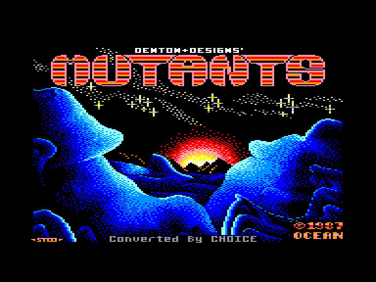 screenshot of the Amstrad CPC game Mutants by GameBase CPC