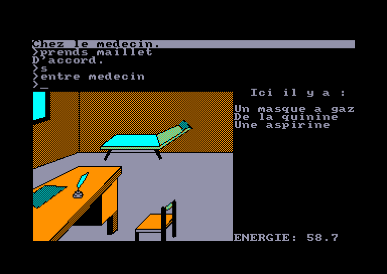 screenshot of the Amstrad CPC game Mystere de Kikekankoi (le) by GameBase CPC