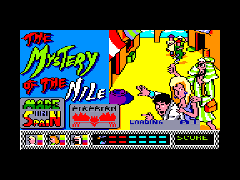 screenshot of the Amstrad CPC game Mystery of the nile (the) by GameBase CPC