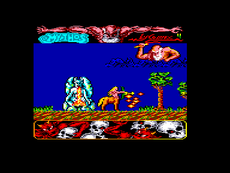 screenshot of the Amstrad CPC game Mythos by GameBase CPC
