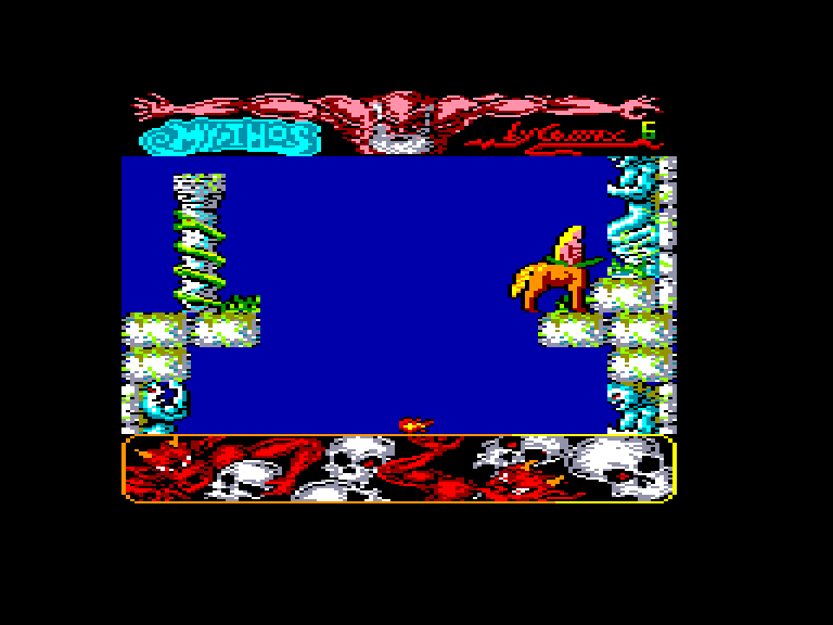 screenshot of the Amstrad CPC game Mythos by GameBase CPC
