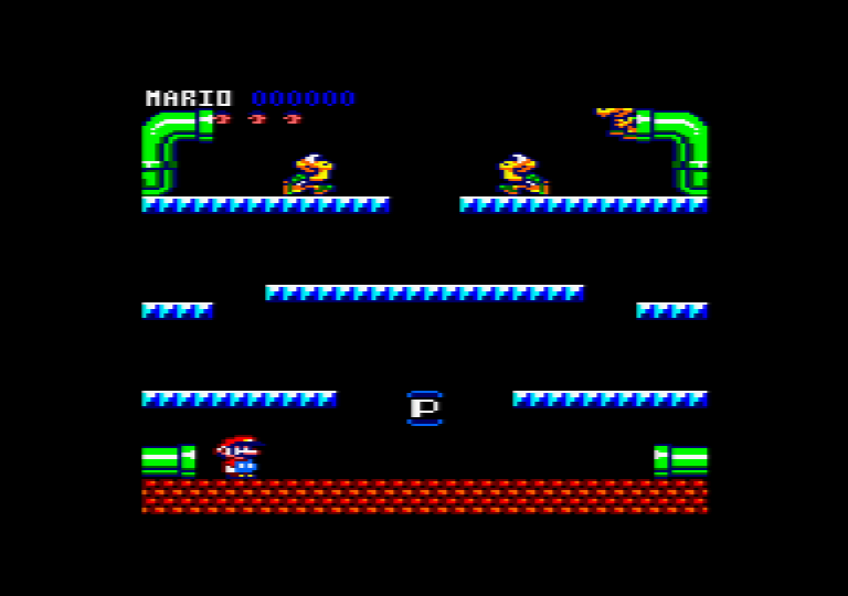 screenshot of the Amstrad CPC game Mario Bros (2023) by GameBase CPC