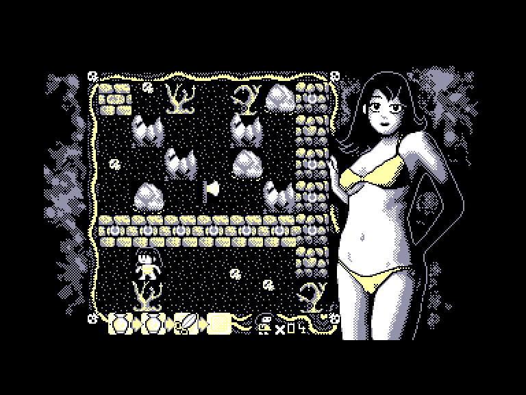 screenshot of the Amstrad CPC game Nanako Descends to Hell by GameBase CPC