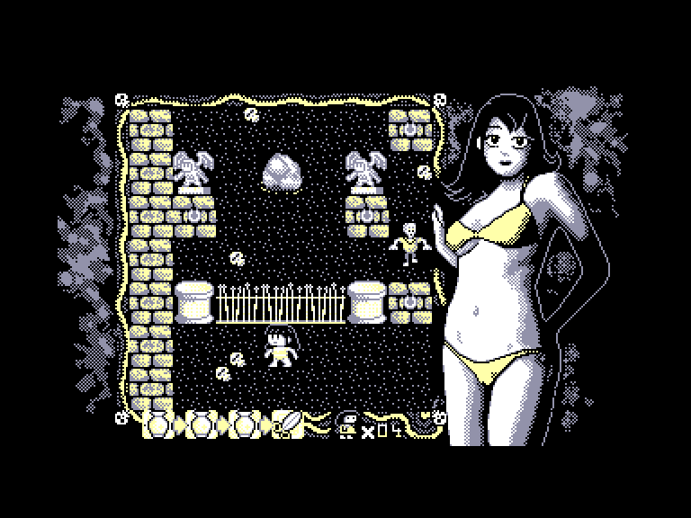 screenshot of the Amstrad CPC game Nanako Descends to Hell by GameBase CPC