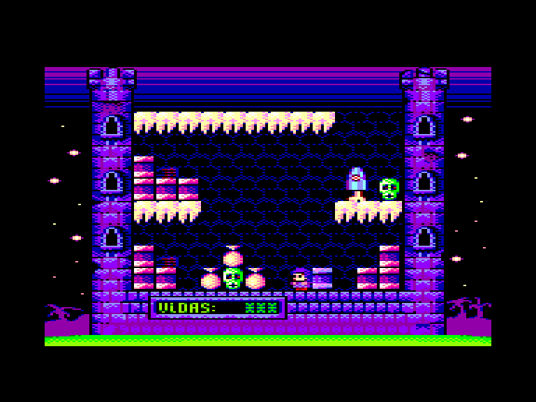 screenshot of the Amstrad CPC game Nanako in Classic Japanese Monster Castle  by GameBase CPC